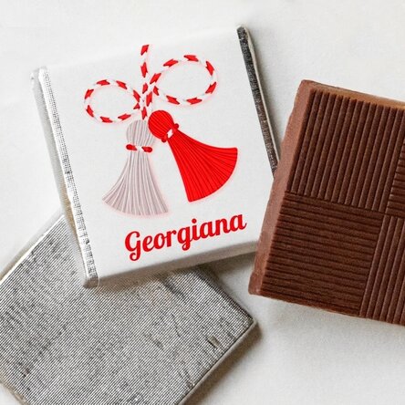 Mini-chocolat personnalisé avec un message affectueux