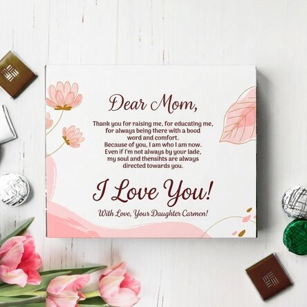 Personalised sweet box with text - My dear mother!