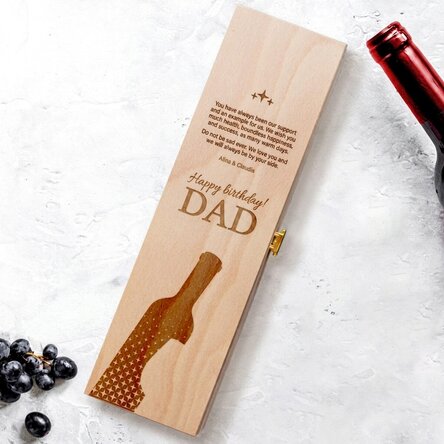 Coffret de vin personnalisé avec un message - TATA