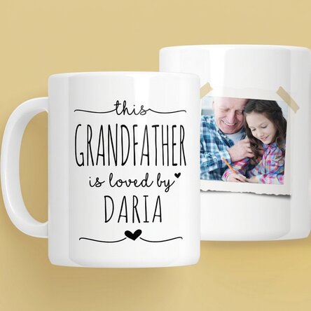 Tasse personnalisée avec texte et photo - Mon cher grand-père