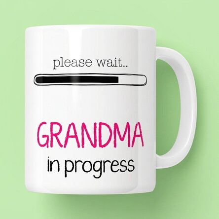 Tasse personnalisée avec inscription - « Grand-mère en devenir »