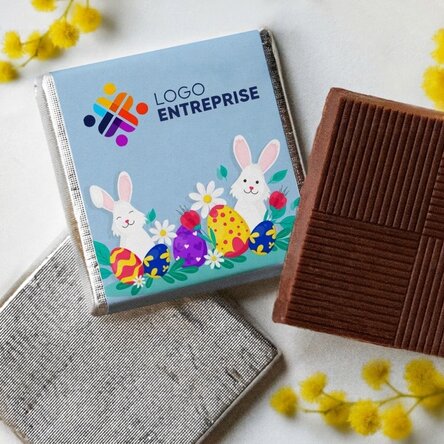 Mini-chocolat personnalisé avec logo - Joyeuses Pâques