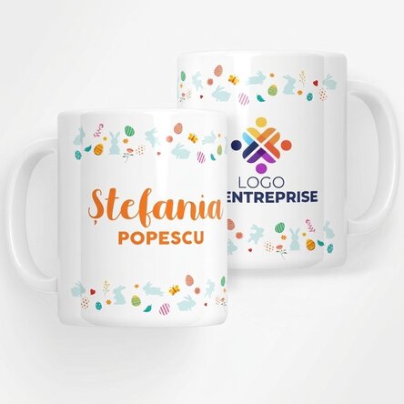 Tasse personnalisée avec nom et logo - Bunny