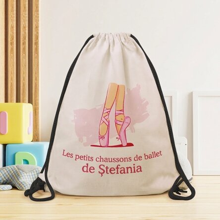 Sac à dos personnalisé avec inscription - Chaussons de danse classique