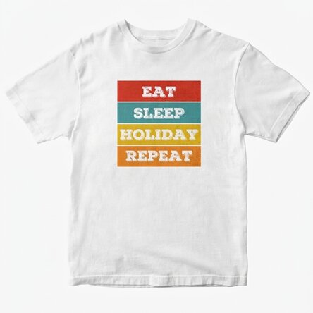 T-shirt personnalisé avec inscription - Eat. Sleep...