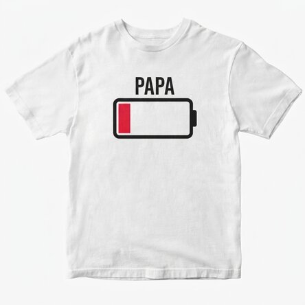 T-shirt personnalisé avec inscription - « Low battery »