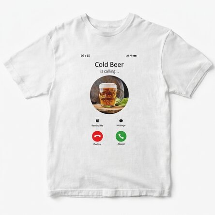 T-shirt personnalisé avec une photo et un texte - Appel entrant
