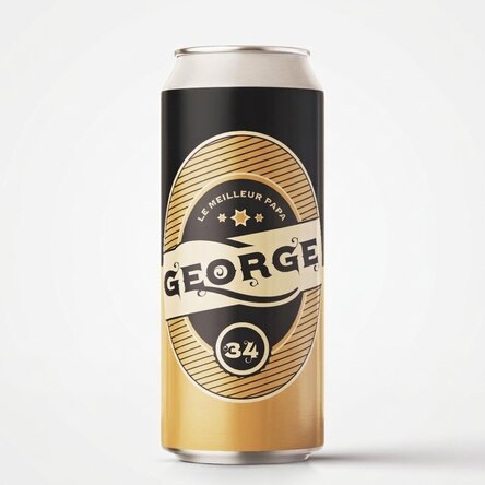Bière en canette personnalisée avec le texte « Joyeux anniversaire ! »