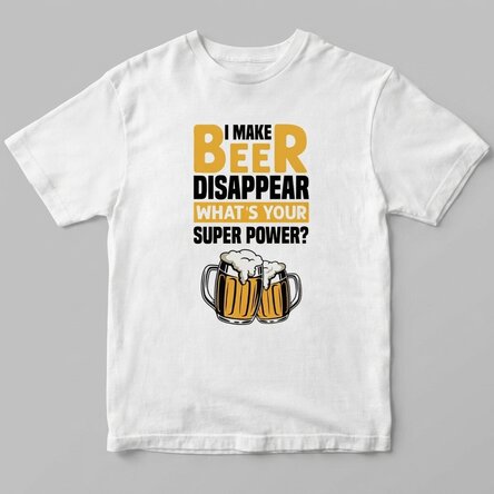 T-shirt en coton personnalisé avec inscription - Beer