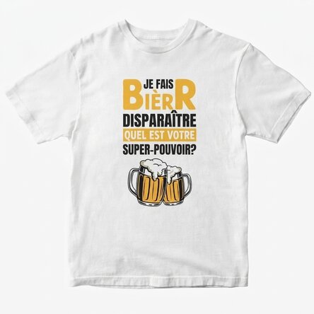 T-shirt en coton personnalisé avec inscription - Beer