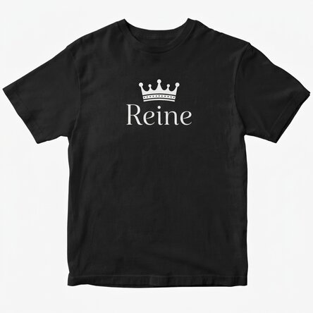 T-shirt en coton personnalisé avec un texte - King & Queen