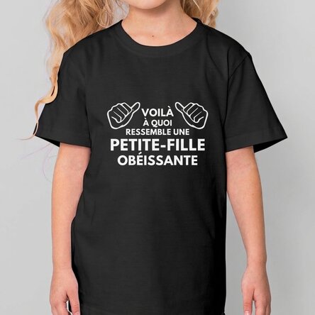 T-shirt en coton pour enfants personnalisé avec un texte - Voici à quoi il ressemble...