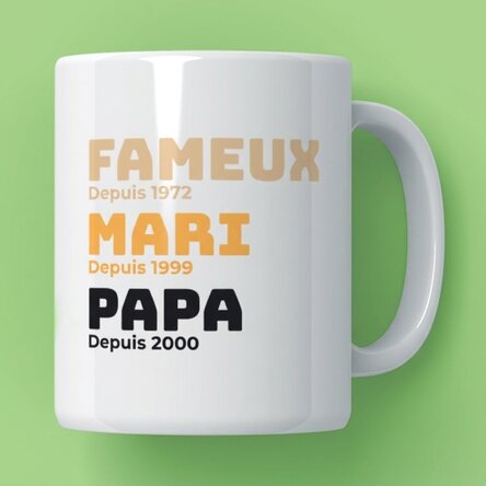 Tasse personnalisée avec un texte - L'histoire de mon père