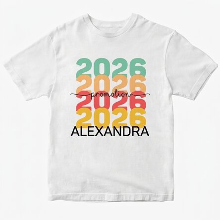 T-shirt en coton personnalisé avec un texte - Promotion