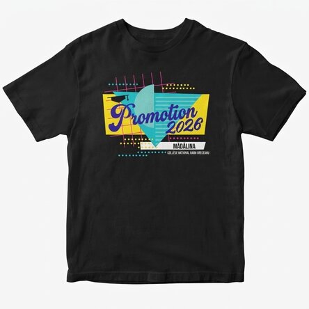 T-shirt en coton personnalisé avec un texte - Modèle rétro pour la remise des diplômes