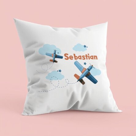 Oreiller personnalisé avec inscription - Avions