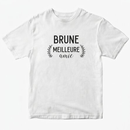 T-shirt en coton personnalisé avec un texte - Besties