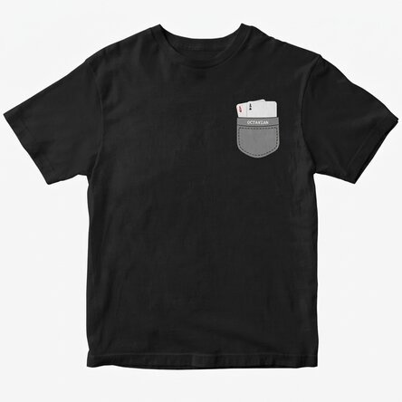 T-shirt en coton personnalisé avec un texte - Les as dans la manche