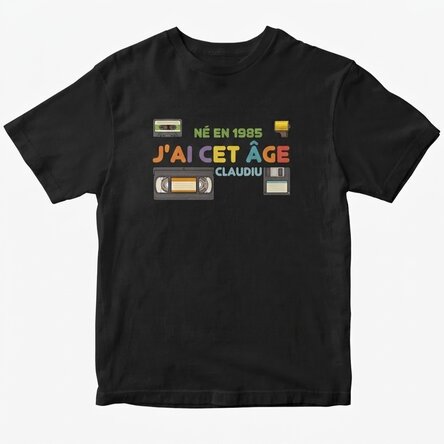 T-shirt en coton personnalisé avec le texte « I'm this old »