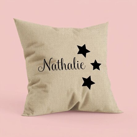 Coussin personnalisé avec prénom - étoiles - In