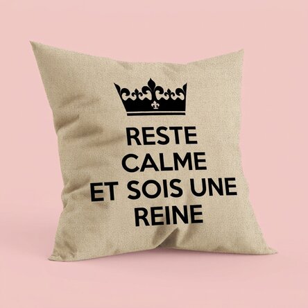 Coussin personnalisé avec inscription - Keep Calm - In