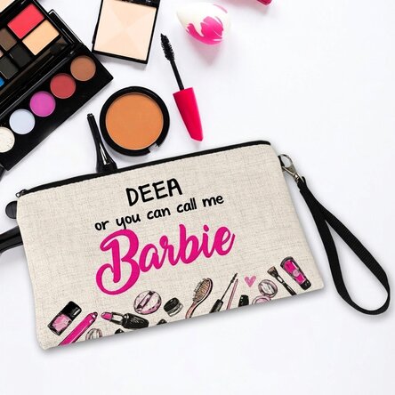 Trousse de maquillage personnalisée avec inscription - Barbie