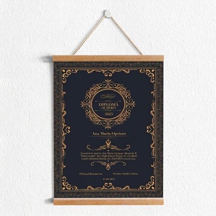 Personalised poster with hangers - Diploma