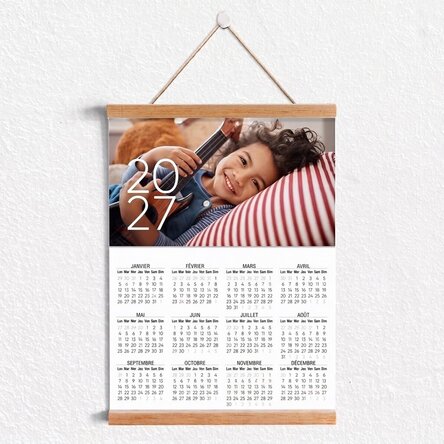 Affiche-calendrier personnalisée avec une photo et un crochet