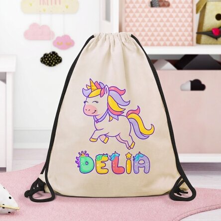 Sac à dos personnalisé avec prénom - Licorne