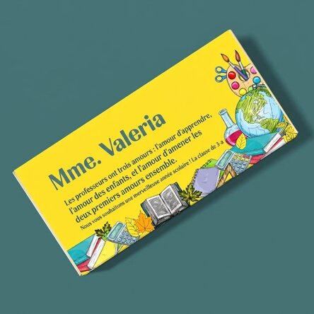 Chocolat personnalisé avec un message - Rentrée scolaire