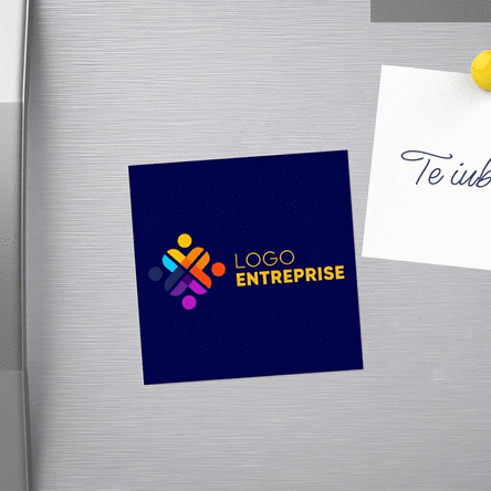 Aimant 10 x 10 personnalisé avec un logo