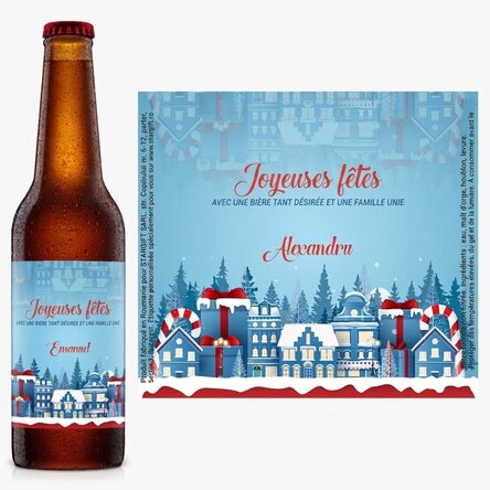 Bière personnalisée avec un texte - Christmas Town