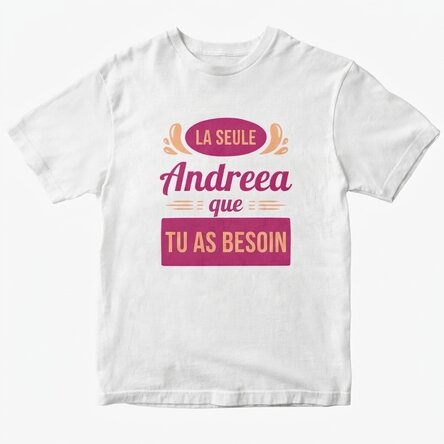 T-shirt en coton personnalisé avec un texte - Only one