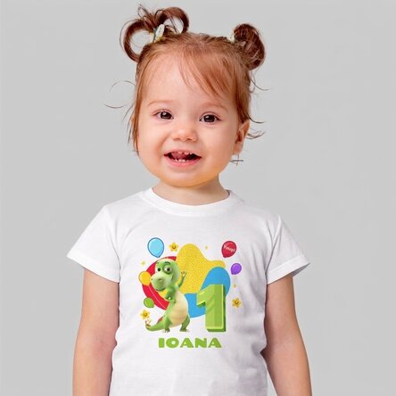 T-shirt en coton pour enfants personnalisé avec un prénom - Anniversaire avec Zigaloo