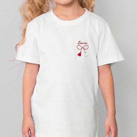 T-shirt en coton pour enfants, personnalisé avec un texte