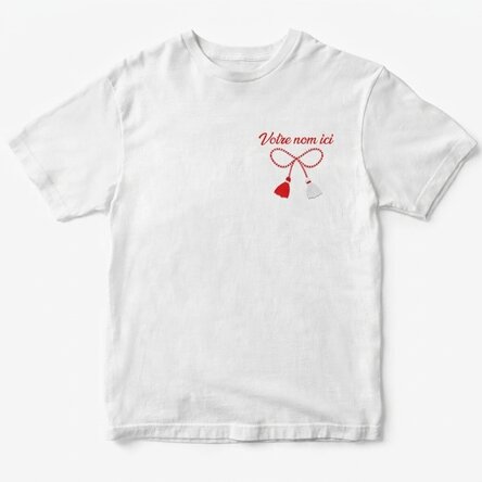 T-shirt en coton personnalisé avec un texte