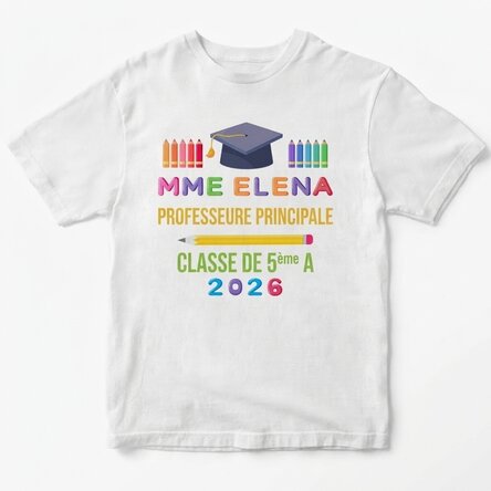 T-shirt personnalisé avec inscription - Remise des diplômes