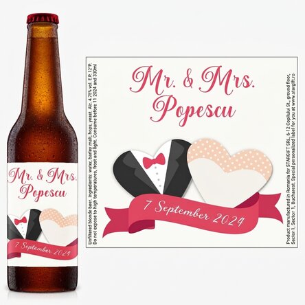 Bière personnalisée avec un message - Mariage