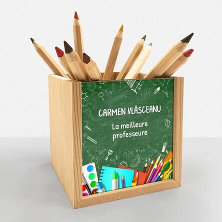 Porte-crayons personnalisé avec inscription - Teacher
