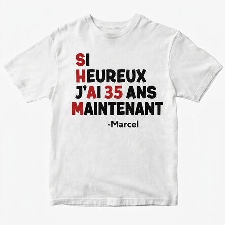T-shirt en coton personnalisé avec l'inscription « So happy »