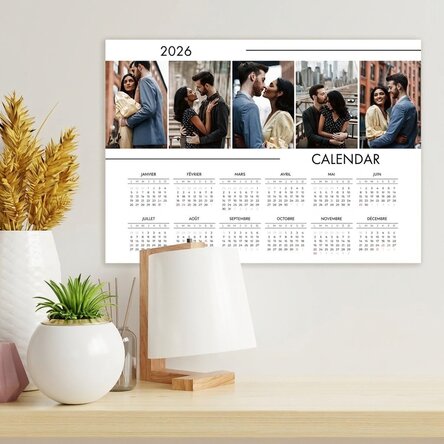 Affiche-calendrier personnalisée avec 5 photos