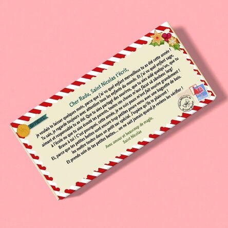 Chocolat personnalisé avec un message - Lettre du Père Noël