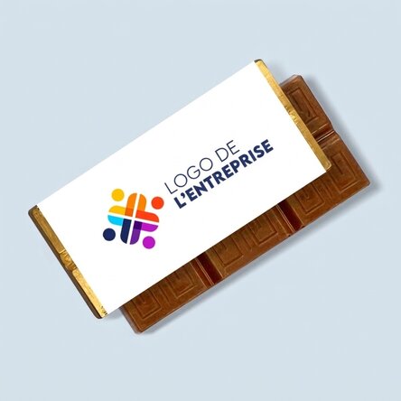 Mini-tablette de chocolat personnalisée avec un logo