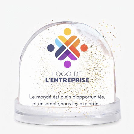 Globe de bureau personnalisé avec logo et texte