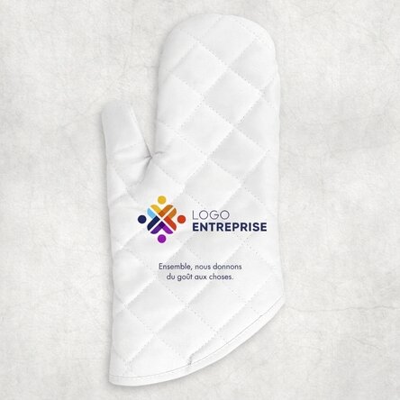 Gant de cuisine personnalisé avec logo et texte