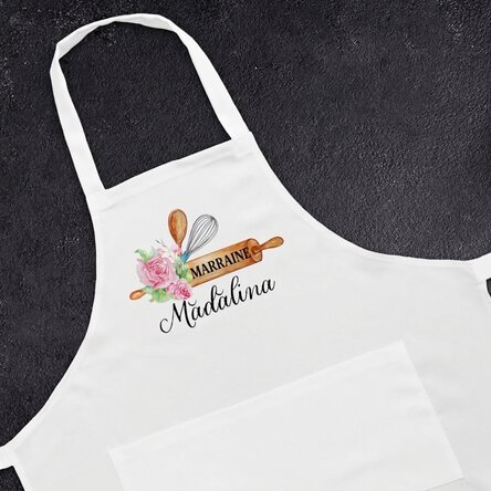Carte personnalisée avec un message pour la marraine - Floral