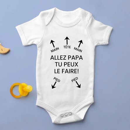 Body pour bébé personnalisé avec un texte - Instructions