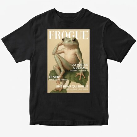 T-shirt en coton personnalisé avec un texte - Frogue