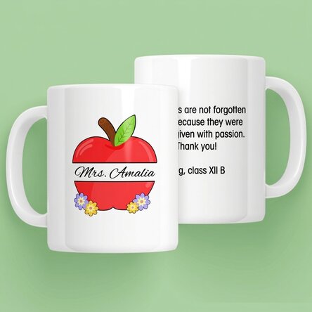 Personalised mug with text - Teachers