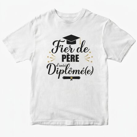 T-shirt en coton personnalisé avec le texte « Proud »